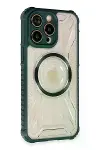 Apple iPhone 14 Pro Max Kılıf Prag Magneticsafe Kapak - Koyu Yeşil-4