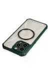 Apple iPhone 14 Pro Max Kılıf Prag Magneticsafe Kapak - Koyu Yeşil-5
