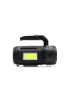 2in1 LED+COB Şarjlı El Feneri ve Projektör - USB/Type-C/Pil, 19 Parça Tamir Seti-10