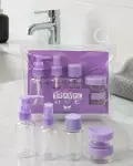 Seyahat Tipi Kozmetik Dolum Şişesi Seti Şeffaf 5 Parça Tasarım-1