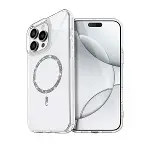 Apple İphone 16 Pro Max Live Diamond Magsafe Kapak - Şeffaf-1