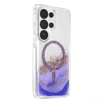 Onegif Samsung Galaxy S26 Ultra Lotus Simli Magsafe Kapak - Mor-3