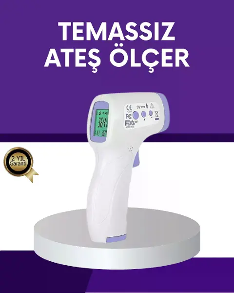 Temassız Ateş Ölçer Dijital Kızılötesi Termometre Hızlı Ölçüm