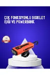 600 Lümen Şarjlı Bisiklet Farı COB Yan Çakar Acil Durum-1