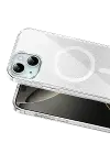 Onegif Apple iPhone 14 Sora Simli Magsafe Kapak - Beyaz-2
