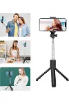 Cep Telefonu Tripod Standı Manyetik Selfie Sopa Bluetooth Uzaktan Kumandalı-5