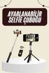 Cep Telefonu Tripod Standı Manyetik Selfie Sopa Bluetooth Uzaktan Kumandalı-1