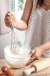Lüks Örgülü Paslanmaz Çelik Çırpıcı & Profesyonel Hamur Ve Sos Karıştırıcı (32 cm)-2