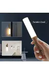 Sensörlü Usb Şarjlı Mıknatıslı Taşınabilir Duvar Aplik Masa Lambası Ahşap Görünümlü Gün Işığı-2