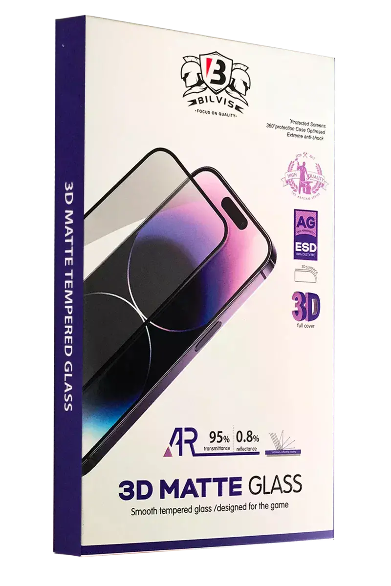 Apple iPhone 16 Pro Max Bilvis 3D Mat Cam Ekran Koruyucu