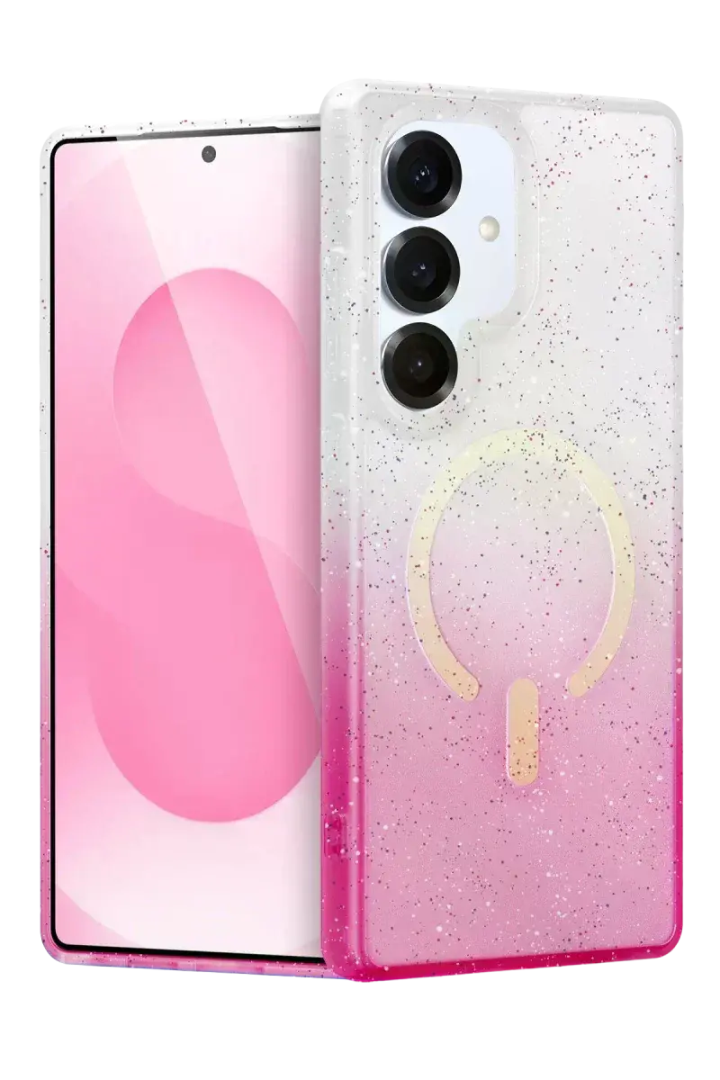 Samsung Galaxy S25 Plus Pummel Shiny Magsafe Kapak - Pembe