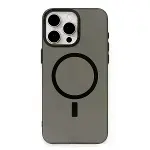 Apple iPhone 15 Pro Max Kılıf Anka PC Magneticsafe Sert Metal Kapak - Siyah-3