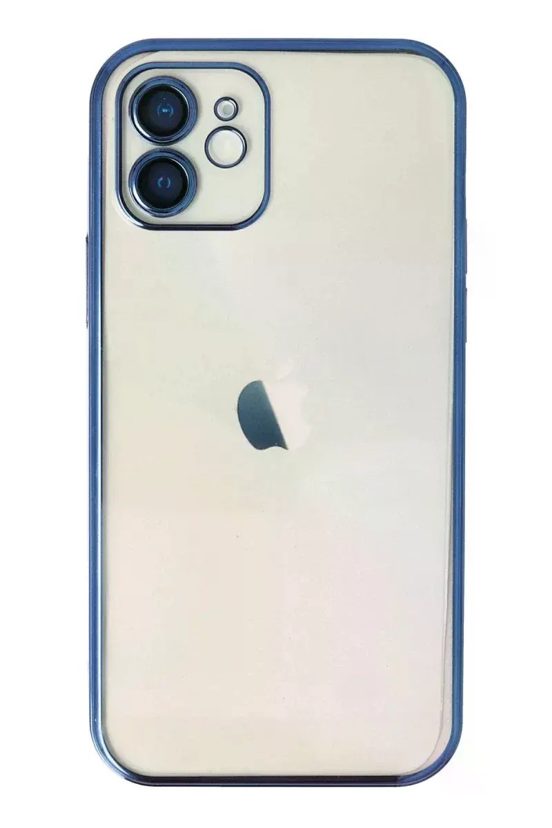 Apple iPhone 12 Kılıf Razer Lensli Silikon - Lacivert