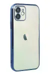 Apple iPhone 12 Kılıf Razer Lensli Silikon - Lacivert-5