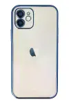 Apple iPhone 12 Kılıf Razer Lensli Silikon - Lacivert-2