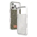 Onegif Apple İphone 17 Pro Max Bright Simli Kapak - Çöl Titanyum-3