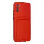 Samsung Galaxy A02s Kılıf Kelvin Kartvizitli Silikon - Kırmızı-3