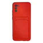 Samsung Galaxy A02s Kılıf Kelvin Kartvizitli Silikon - Kırmızı-1