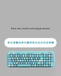 Retro Tarz Kablosuz Klavye Mouse Seti – 104 Tuşlu, Ergonok Tasarım-3
