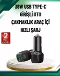 3A Güç Kapasiteli USB & Type-C Çakmaklık Şarj Adaptörü-1