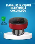 Elektrikli Vakumlu Çukurluk Masaj Aleti Isıtmalı ve Kırmızı Işıklı Terapi Seti-1