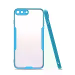 Apple iPhone 7 Plus Kılıf Platin Silikon - Mavi-2