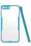 Apple iPhone 7 Plus Kılıf Platin Silikon - Mavi-1