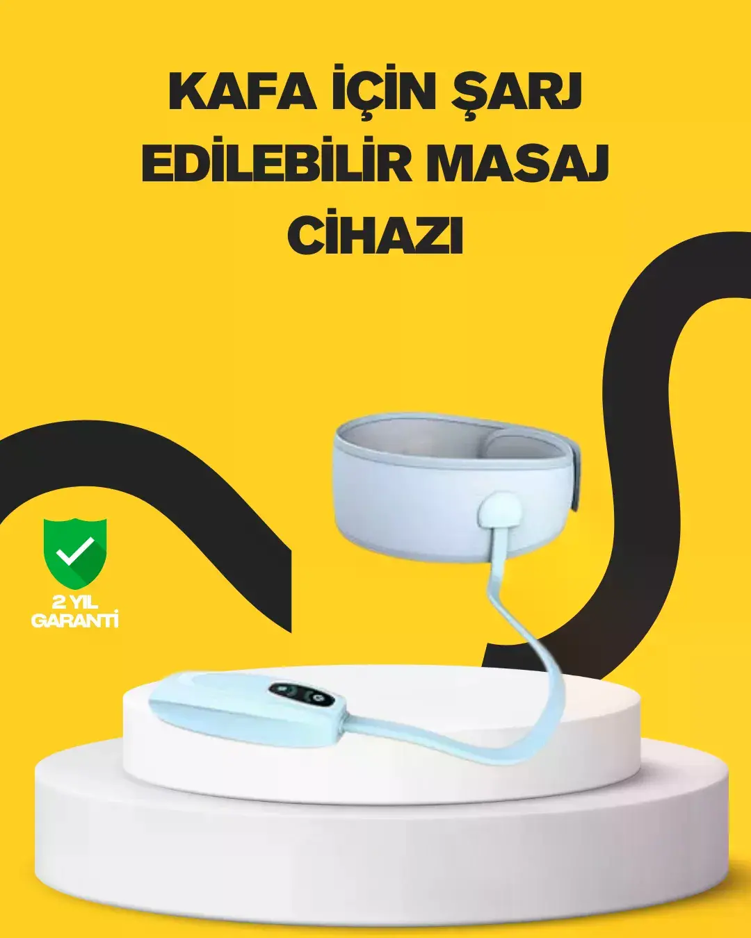 Baş ve Şakak Masaj Aleti Isı Destekli Derin Rahatlama