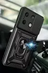 Xiao Poco M6 Pro 4G Kılıf Pars Lens Yüzüklü Silikon - Gümüş-3