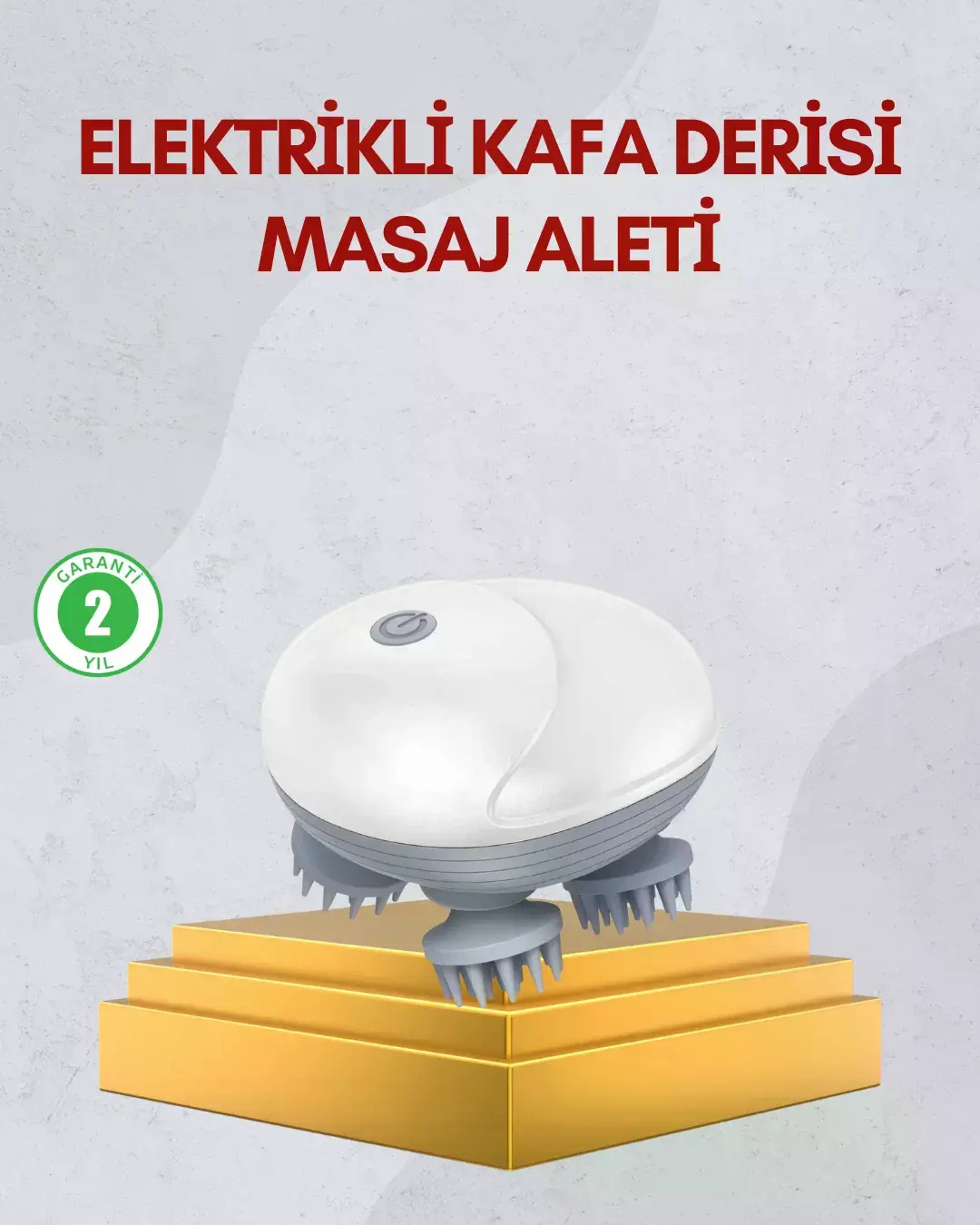 Kablosuz Kafa ve Vücut Masaj Aleti Taşınabilir Tasarım