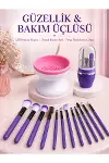 Kadın Güzellik Seti 12 Parça Makyaj Fırçası Fırça Yıkama Temizleme Cihazı Manikür Pedikür Tırnak Bak-1