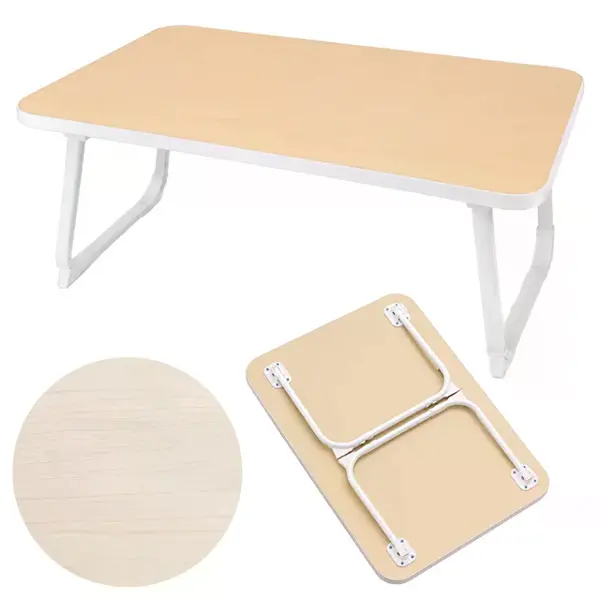 SN-29696 Katlanabilir Laptop Masası ve Yatak Koltuk Üzeri Tepsisi Ahşap Desen 70x48cm