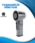 Taşınabilir El Fanı 100 Seviyeli Rüzgar Hızı Ayarı Sessiz Çalışma - Dijital Ekranlı-1