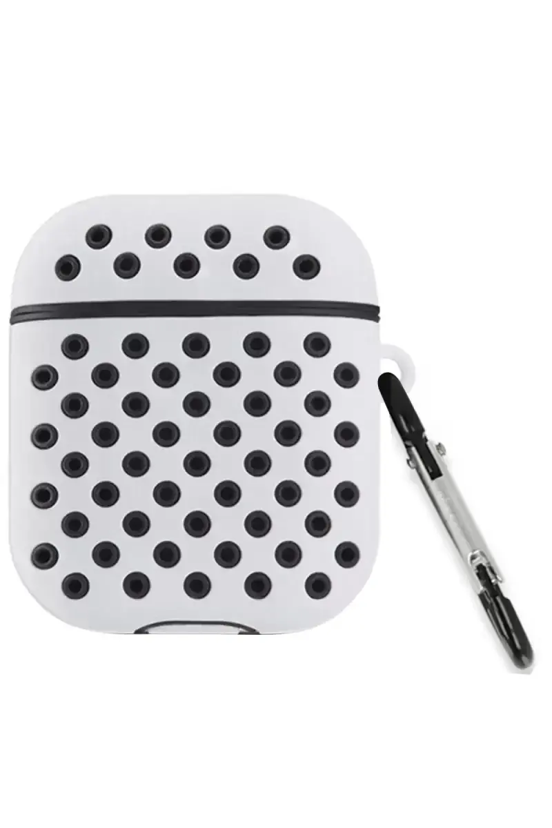 Apple Airpods 3 (3.nesil) Spor Delikli Kılıf - Gri-Siyah