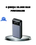 Powerbank 20000 mAh 4 Çıkışlı Hızlı Şarjlı ve LED Göstergeli-1