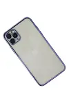 Apple iPhone 11 Pro Kılıf Razer Lensli Silikon - Mor-3
