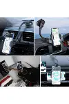 Ayarlanabilir Vakum Kilitli Cam Ve Torpidoya Takılabilen Telefon Tutucu-3