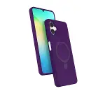 Samsung Galaxy A06 Regal Magsafe Standlı Kapak - Derin Mor-1