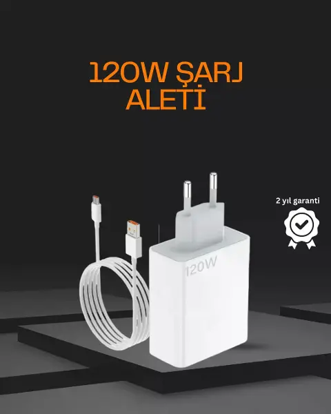 120 Watt Type C Şarj Başlığı Poco X3 X4 X5 Pro Uyumlu