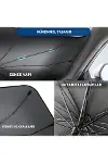 Toyota Yaris, VW Polo, Kia Rio, Fiat Punto, Hyundai Accent Blue Uyumlu Oto Şemsiye-5