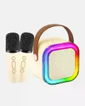 Karaoke Hoparlör Taşınabilir Çift krofonlu ve LED Işıklı Bluetooth 5.0-8