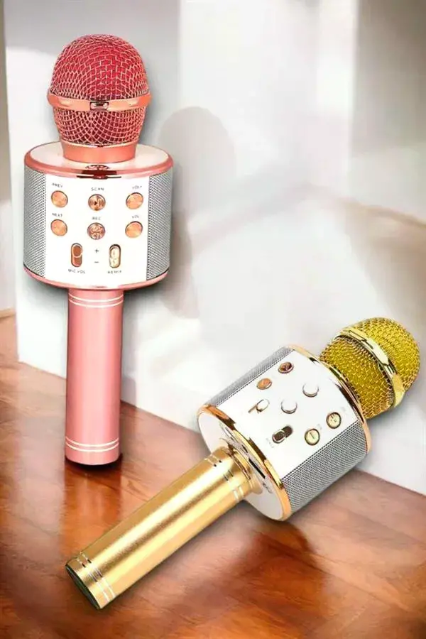 Kablosuz Bluetooth Karaoke Mikrofon USB ve AUX Girişli, Yüksek Ses Kalitesi