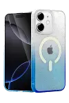Apple iPhone 11 Pummel Shiny Magsafe Kapak - Mavi-1