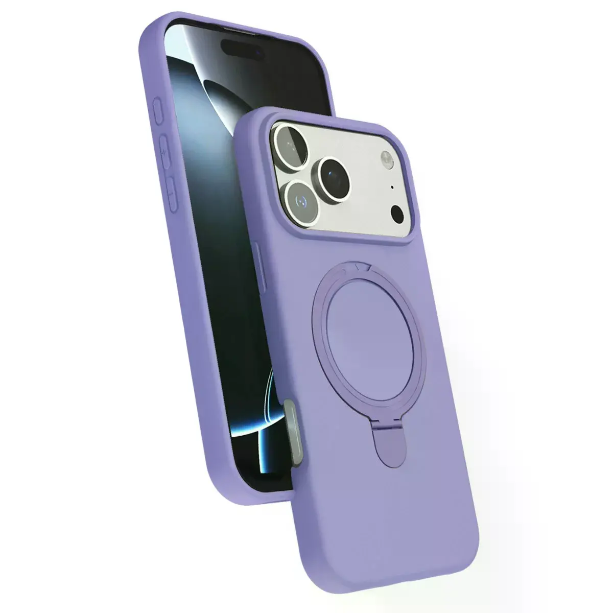 Apple İphone 17 Pro Max Regal Magsafe Standlı Kapak - Lila