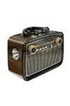 Eskitme Nostalji Tasarımlı Bluetoothlu Nostalji Radyo Ahşap Nostaljik Görünümlü-3