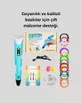 Üç Boyutlu 3D Yazıcı Kalem ABS ve PLA Uyumlu-3