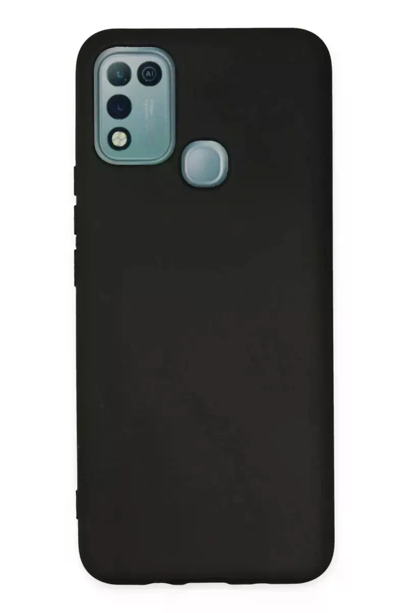 İnfinix Hot 10 Play Kılıf Nano içi Kadife Silikon - Siyah