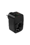 Tekli Yüksek Voltaj Korumalı Duvar Prizi 2x Type-c 1x Usb Çıkışlı Priz Grup Priz Çoğaltıcı Siyah-1