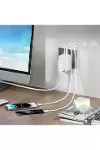 Tekli Yüksek Voltaj Korumalı Duvar Prizi 2x Type-c 1x Usb Çıkışlı Priz Grup Priz Çoğaltıcı Siyah-3