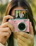 48 MP Vlog Kamera 1080P Video Flip Screen Uzun Pil Ömrü Selfie Kamera-1